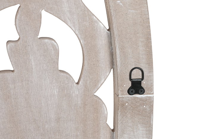 DKD Home Decor Cabecero de Cama Indio 2 Piezas Natural en MDF 180 x 183 cm