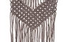 DKD Home Decor Decoración Colgante Macramé Bambú y Algodón 30x48 cm