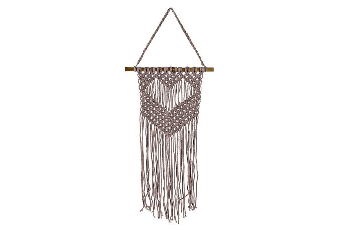DKD Home Decor Decoración Colgante Macramé Bambú y Algodón 30x48 cm DKD Home Decor Decoración Colgante Macramé Bambú y Algodón 30x48 cm
