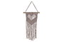 DKD Home Decor Decoración Colgante Macramé Bambú y Algodón 30x48 cm