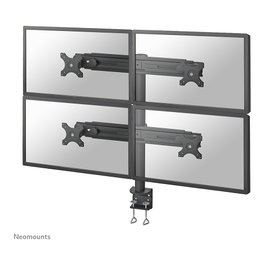 Newstar FPMA-D700D4 Soporte de Brazo para 4 Monitores de 19 a 30 Pulgadas (48 a 76 cm) hasta 8 kg, VESA 100x100/75x75 mm, Negro