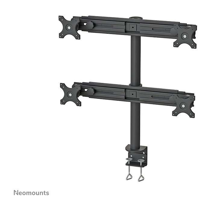 Newstar FPMA-D700D4 Soporte de Brazo para 4 Monitores de 19 a 30 Pulgadas (48 a 76 cm) hasta 8 kg, VESA 100x100/75x75 mm, Negro Newstar FPMA-D700D4 Soporte de Brazo para 4 Monitores de 19 a 30 Pulgadas (48 a 76 cm) hasta 8 kg, VESA 100x100/75x75 mm, Negro
