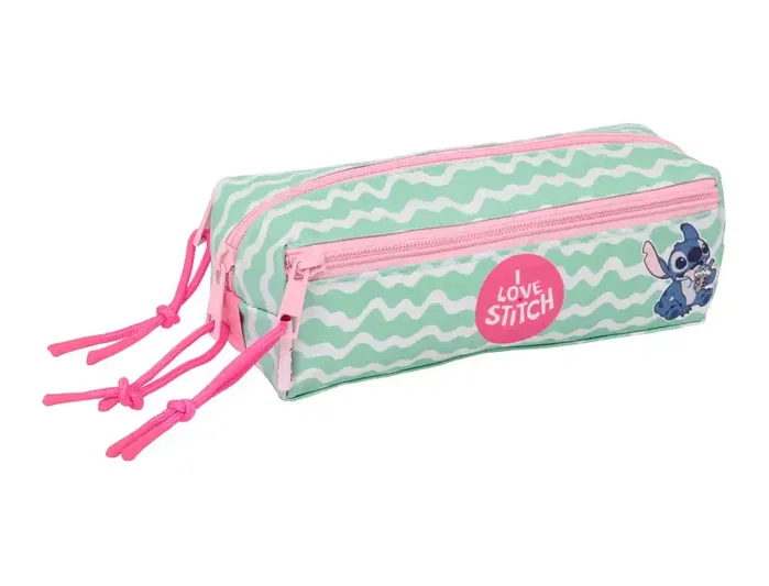 Safta Portatodo Triple Pequeño Stitch Ice Cream con Goma Elástica