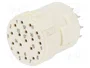 HARTING Conector M23 hembra de 17 pines para soldar, industrial