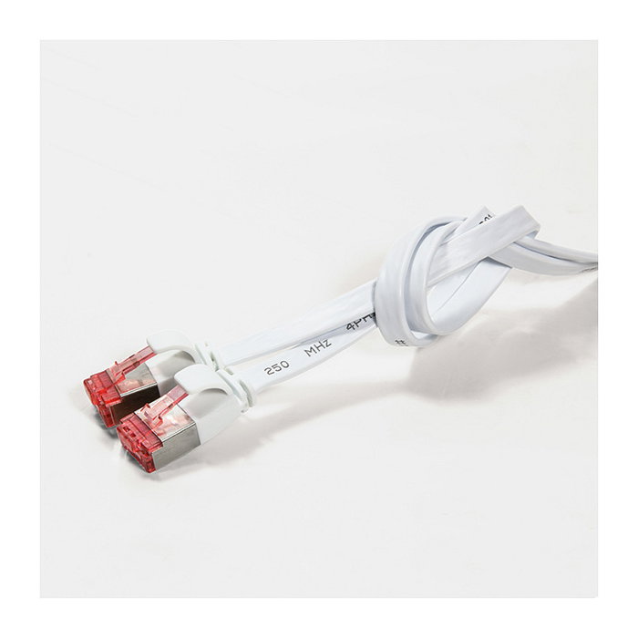 LogiLink Cable de Red RJ45 U/FTP Cat6A CF2021S, 0.5 m, Blanco, Blindaje STP, Conectores Chapados en Oro