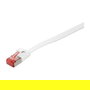 LogiLink Cable de Red RJ45 U/FTP Cat6A CF2021S, 0.5 m, Blanco, Blindaje STP, Conectores Chapados en Oro