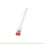 LogiLink Cable de Red RJ45 U/FTP Cat6A CF2021S, 0.5 m, Blanco, Blindaje STP, Conectores Chapados en Oro