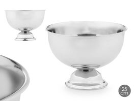 Kinvara Frutero Acero Inoxidable Pie Liso 25 cm Diámetro x 18 cm Alto (Set de 12)