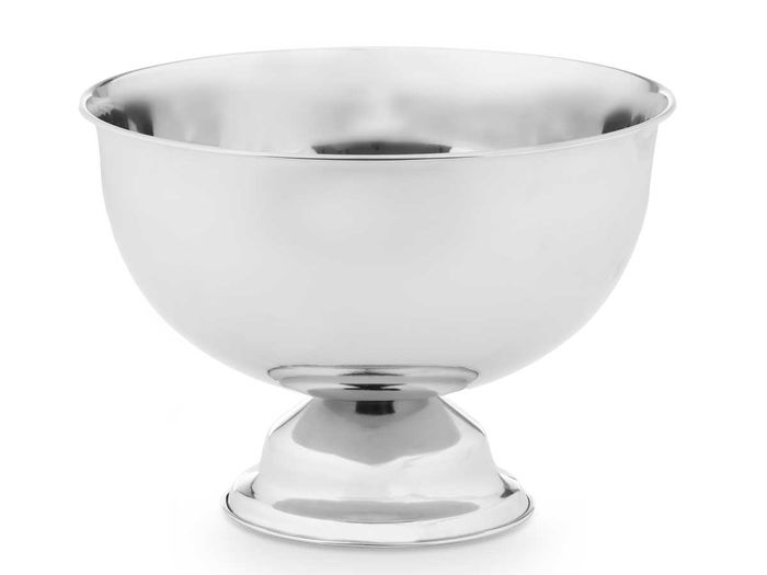 Kinvara Frutero Acero Inoxidable Pie Liso 25 cm Diámetro x 18 cm Alto (Set de 12)