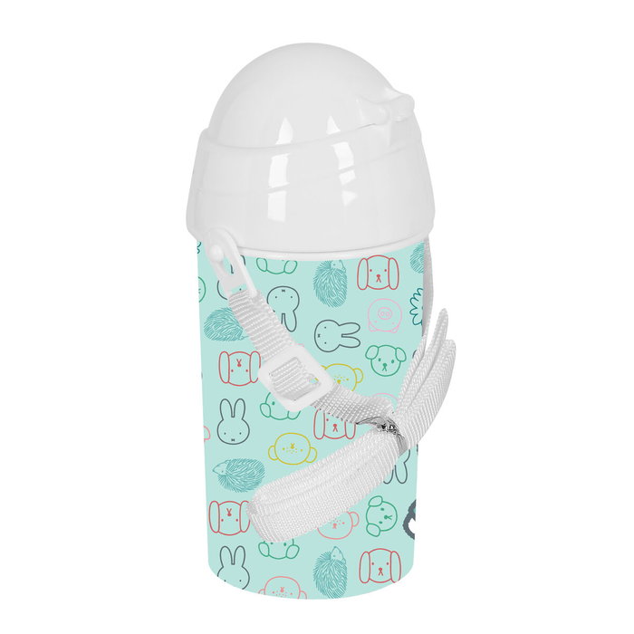Safta Botella Miffy Friends con Apertura Automática y Pajita de 500 ml