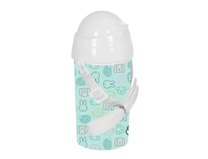Safta Botella Miffy Friends con Apertura Automática y Pajita de 500 ml
