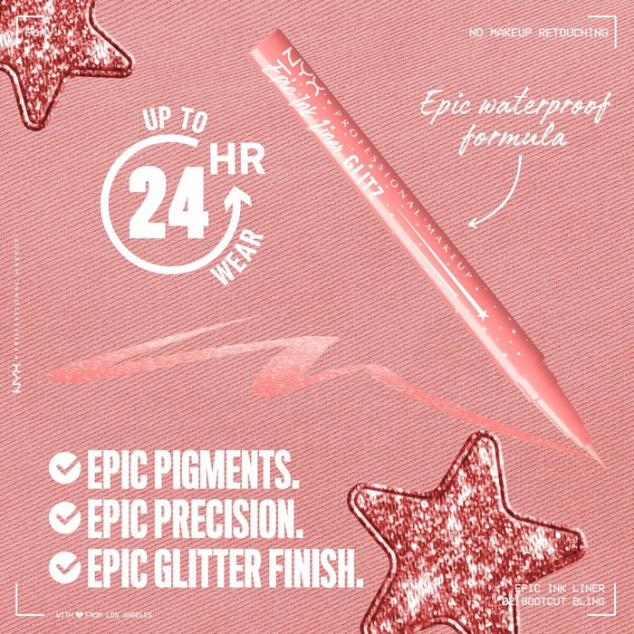 Nyx Professional Make Up EPIC INK LINER GLITZ #03-Bootcut Bling Nyx Professional Make Up EPIC INK LINER GLITZ #03-Bootcut Bling