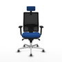 PIQUERAS Y CRESPO Silla de oficina Horna con mecanismo Sincro, Azul y Negro