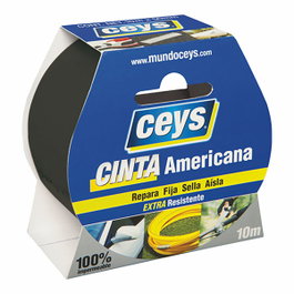 Ceys Cinta americana negra extra resistente 50 mm x 10 m