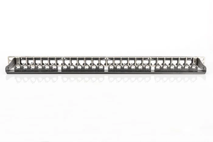 ASSMAN/DIGITUS Patch panel modular de alta densidad 24 puertos 0.5U Negro