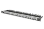 Digitus DN-91422 Panel de Parcheo 0.5U Rack 19", 24 Puertos Keystone, Color Negro, para Cable Cat6a