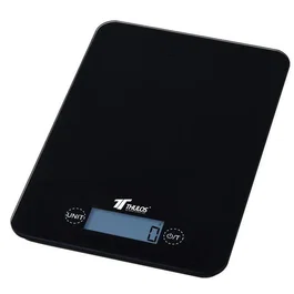 Thulos Balanza de Cocina Digital DS107, 5 kg / 1g de Precisión, Tara, LCD Retroiluminado, Unidades Múltiples (g, kg, lb:oz, ml), Negro