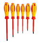 Knipex Juego de Destornilladores Aislados VDE 6 Piezas - Plano/Phillips para Trabajos Eléctricos hasta 1000V, Ref. 98 20 / 24