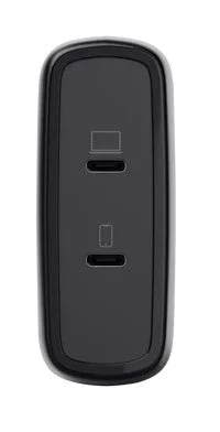 Trust Maxo Cargador GaN 100W con 2 puertos USB-C y cable de 2m - Negro