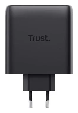 Trust Maxo Cargador GaN 100W con 2 puertos USB-C y cable de 2m - Negro