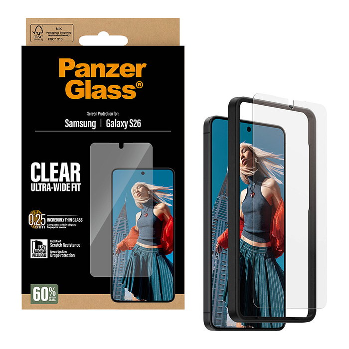 PanzerGlass Protector de Pantalla Samsung Galaxy S26 Ultra-Wide Fit con EasyAligner PanzerGlass Protector de Pantalla Samsung Galaxy S26 Ultra-Wide Fit con EasyAligner