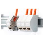 DIGITUS Patch panel Keystone angular blanco para carril DIN en ABS