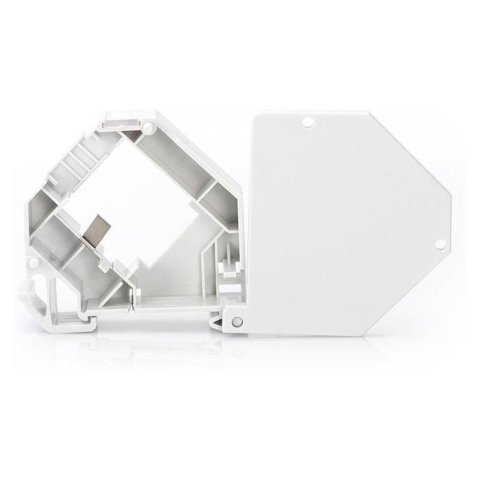 DIGITUS Patch panel Keystone angular blanco para carril DIN en ABS