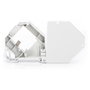 DIGITUS Patch panel Keystone angular blanco para carril DIN en ABS