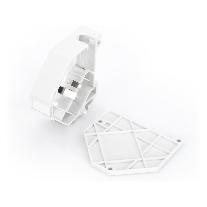 DIGITUS Patch panel Keystone angular blanco para carril DIN en ABS