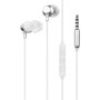 Energy Sistem Metallized Jack - Auriculares Intrauditivos con Cable 3.5 mm, Micrófono Integrado, Control de 3 Botones, Aluminio y Plástico Reciclado, 1.2 m, Plata y Blanco