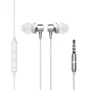 Energy Sistem Metallized - Auriculares Intrauditivos con Cable, Jack 3.5mm, Micrófono Integrado y Control Remoto de 3 Botones, Color Plata y Blanco