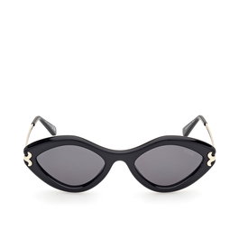 Pucci Gafas de Sol para Mujer EP0223 01A - Modelo Cat Eye, Montura Negra, Cristales Burdeos, 54 mm