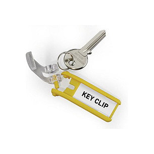 Durable Key Clip Amarillo 6 unidades