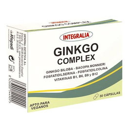 Integralia Ginkgo Complex 30 Cap - Suplemento Cerebro y Memoria con Vitamina B y Bacopa - 30 Cápsulas
