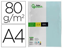Liderpapel Papel color celeste DIN A4 80g, 100 hojas