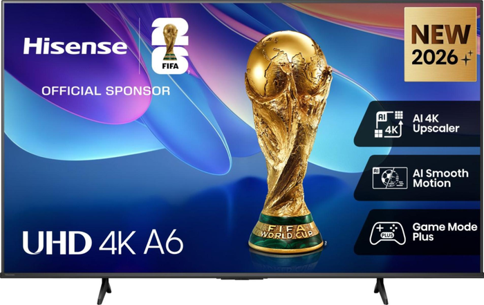 Hisense 55A6S - Televisor 139,7 cm (55") Smart TV 4K Ultra HD QLED con Wifi, Bluetooth, Ethernet, HDR10+, Modo Juego (ALLM/VRR) y Sistema Operativo HomeOS - Negro