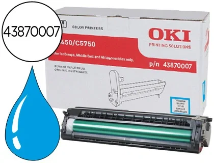 OKI Unidad de tambor Cian 43870007 para C5650/C5750