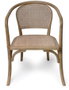 DKD Home Decor Silla Olmo y Ratán Natural