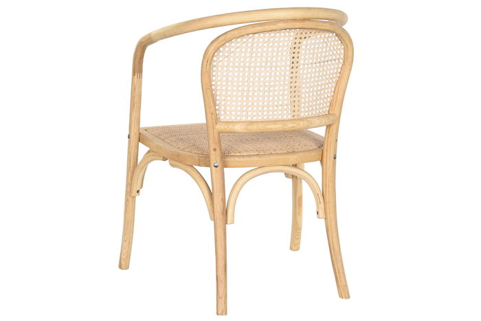 DKD Home Decor Silla Horeca Olmo Ratan Natural 53 x 80 x 54 cm