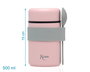 KioKids Termo Papillero Acero Inoxidable 500 mL con Cuchara Rosa +0 Meses