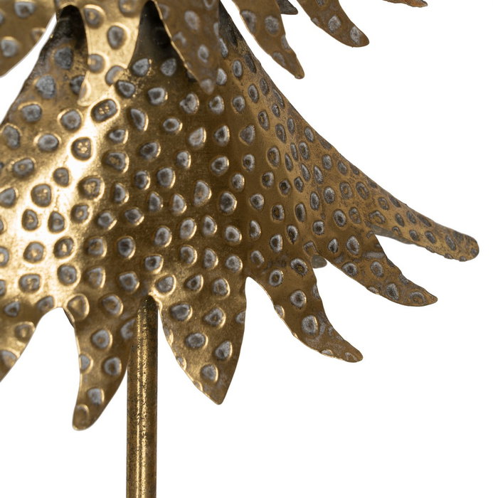 Figura Árbol Oro Metal Decoración 27,50 X 13,50 X 53 cm