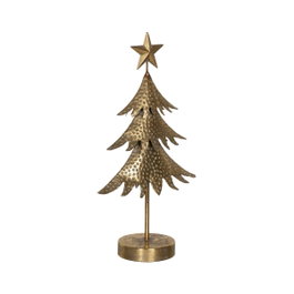 Ixia Figura Árbol Oro Metal Decoración 27,50 x 13,50 x 53 cm