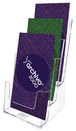 Archivo 2000 Portafolletos de Sobremesa 3 Alturas 1/3 DIN A4 Vertical