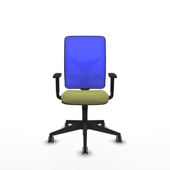 PIQUERAS Y CRESPO Silla de oficina Motilla con mecanismo Sincro, Verde oliva y Azul