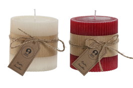 DKD Home Decor Velas de Cera de Parafina Surtido Rojo y Blanco
