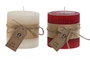 DKD Home Decor Velas de Cera de Parafina Surtido Rojo y Blanco