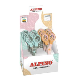 ALPINO Set de 12 Tijeras Escolares Colores Pastel
