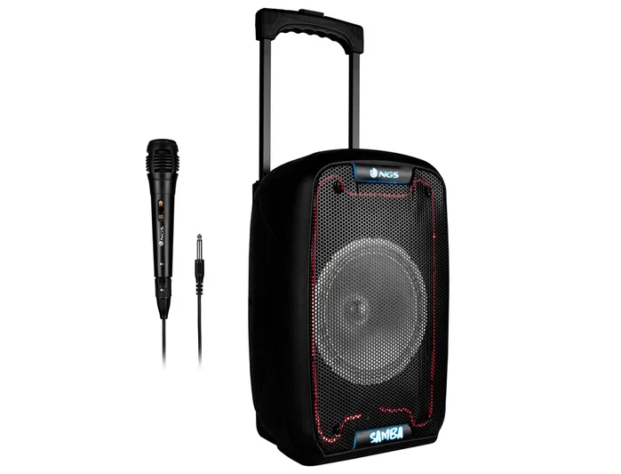 NGS Wild Samba Altavoz Portátil Bluetooth 30W con Micrófono y Luces LED