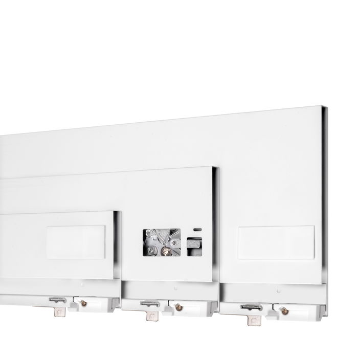 Emuca Cajón exterior Protone 30kg con guías de extracción total y cierre suave, Altura 93mm, profundidad 300mm, Acero, Pintado blanco