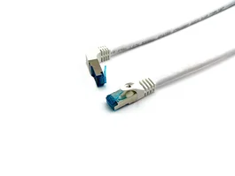 Equip 605807 - Cable Patch Cat6a 0,5 m S/FTP (S-STP) - Para 10 Gigabit Ethernet - Conectores RJ45 Derecho y Angular Macho - Blanco - Compatible con PoE+